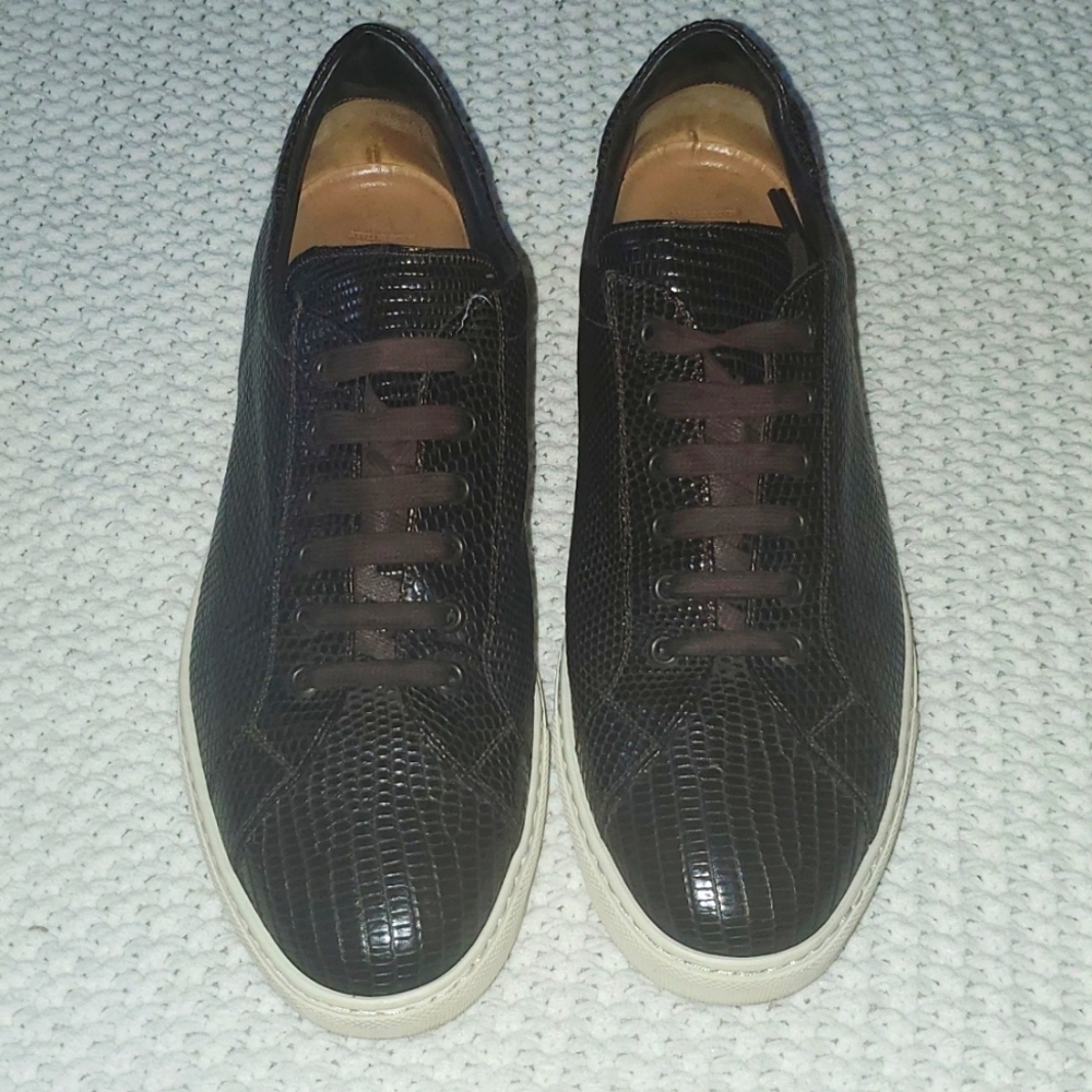 size 12 Men's Brooks brother brown python dress sneakers